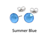 Auskari ar Summer Blue krāsas kristāliem