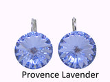 Auskari ar Provence Lavender krāsas kristāliem