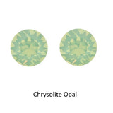 Auskari ar Chrysolite Opal krāsas kristāliem