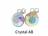 Auskari ar Crystal AB krāsas kristāliem