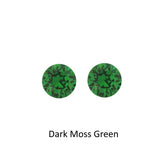 Auskari ar Dark Moss Green krāsas kristāliem